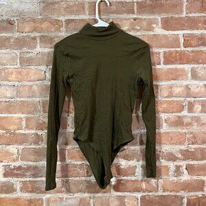 Olive Green Turtleneck Bodysuit